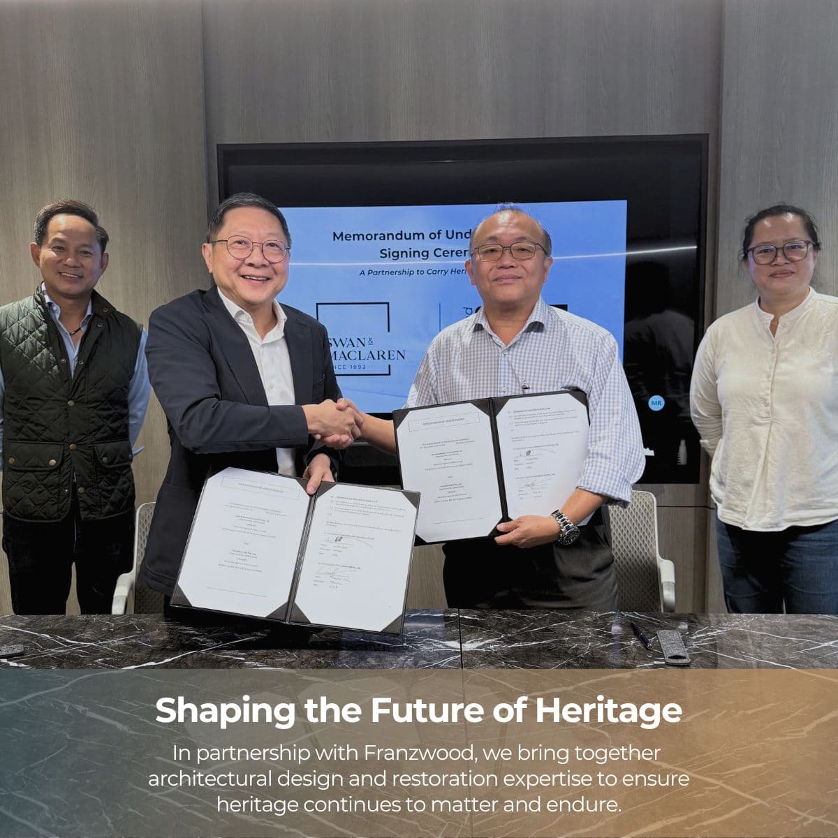 Swan & Maclaren & Franzwood MoU: A Partnership to Carry Heritage Forward